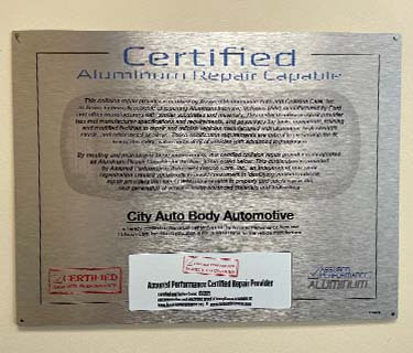 Certified Aluminum Repair Capable Provider